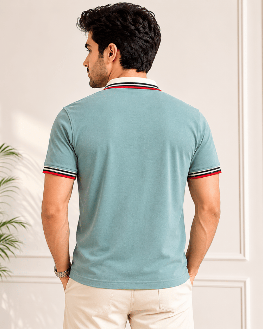 Arctic Blue Signature Polo T-Shirt