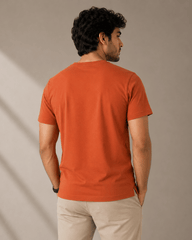 Burnt Orange Abstract Graphic T-Shirt