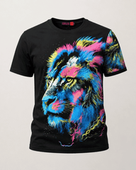 Neon Lion Graphic T-Shirt