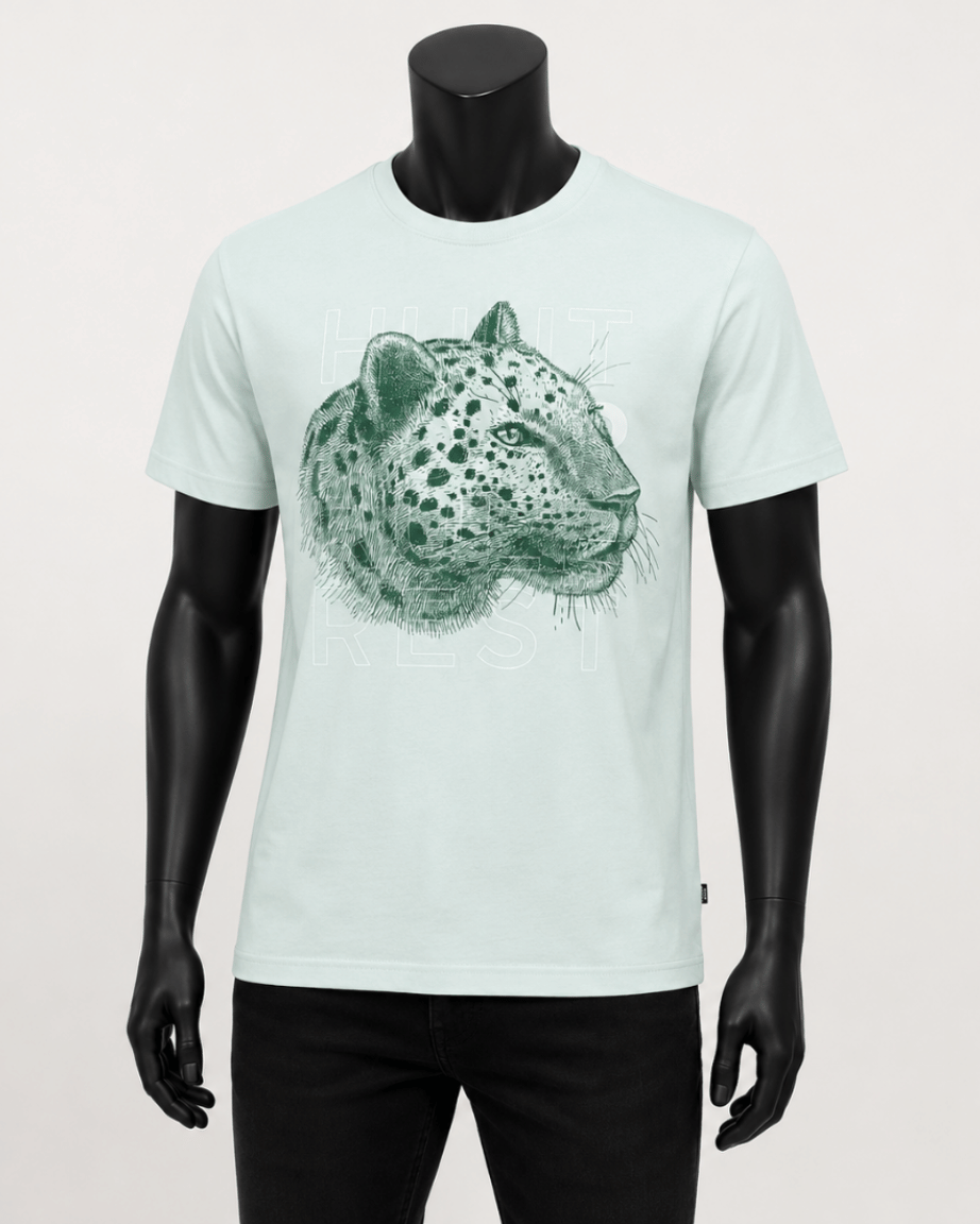Wild Crest Leopard Graphic T-Shirt