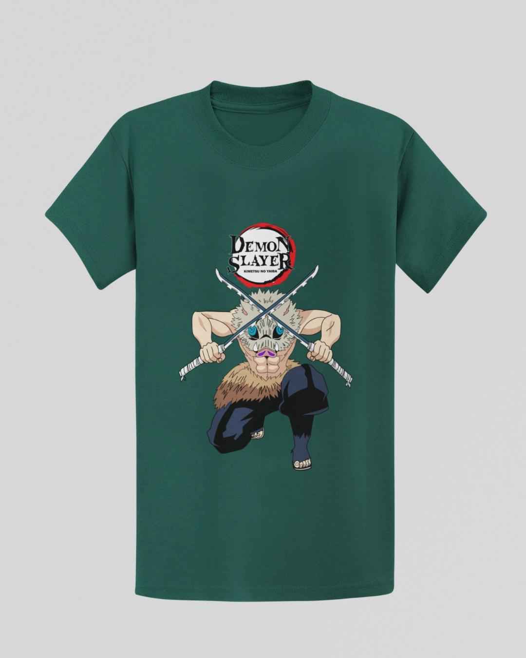 Demon Slayer Anime T-shirt in Basil Green