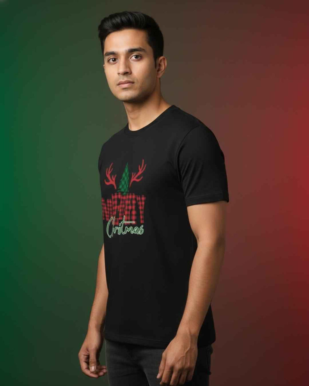 Merry Christmas Black T-shirt