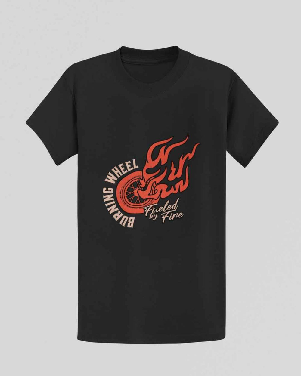Burning Wheel T-shirt in Black
