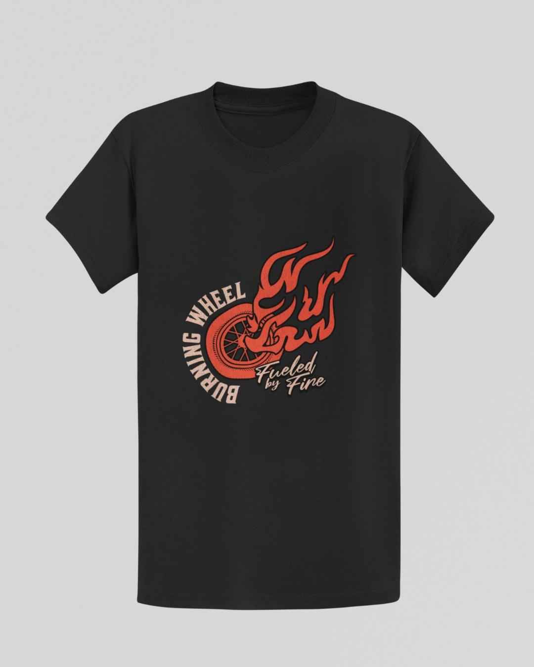 Burning Wheel T-shirt in Black