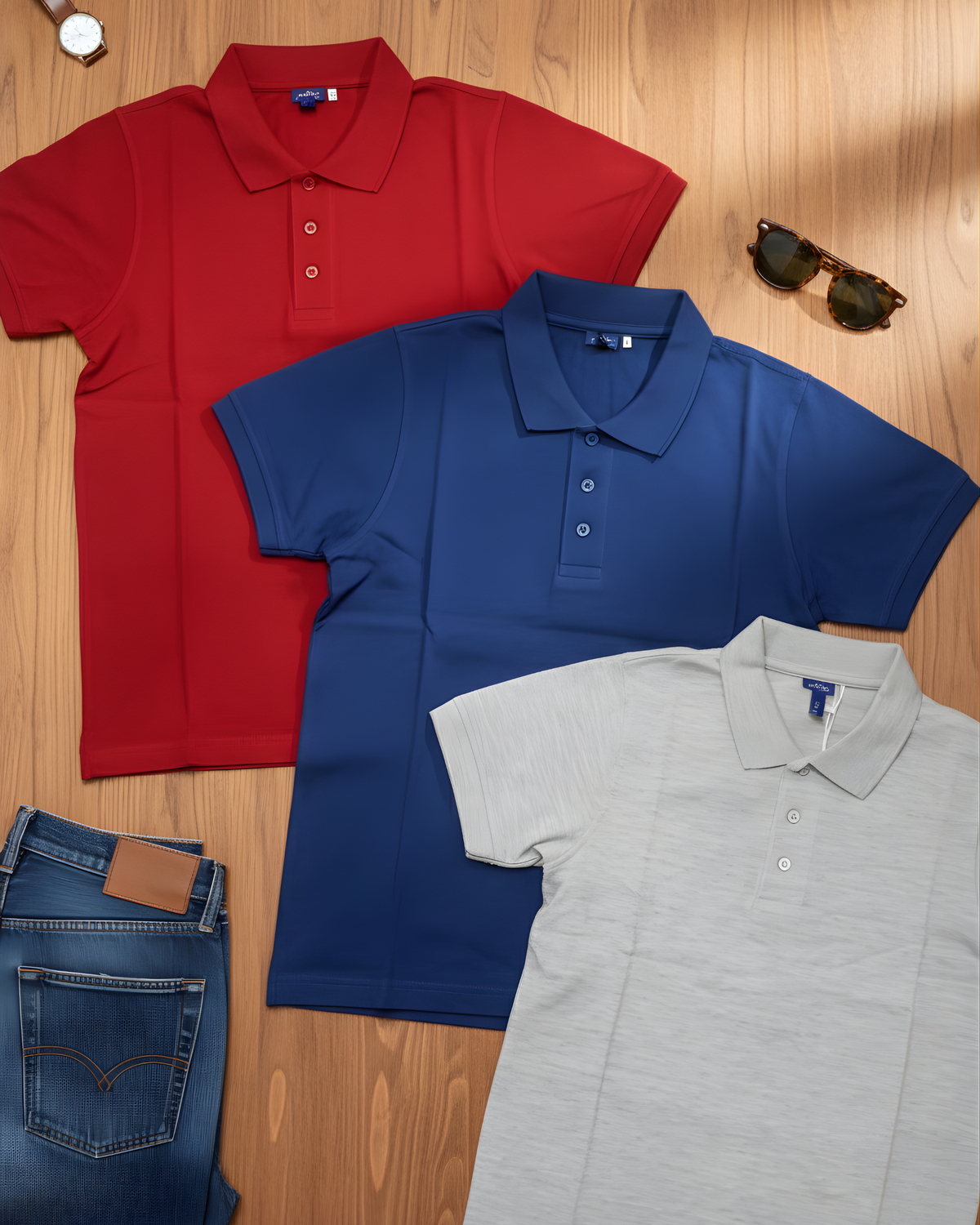 Bold & Confident Polo T-Shirts Combo of 3