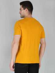 Mustard Half Sleeve Plain T-shirt