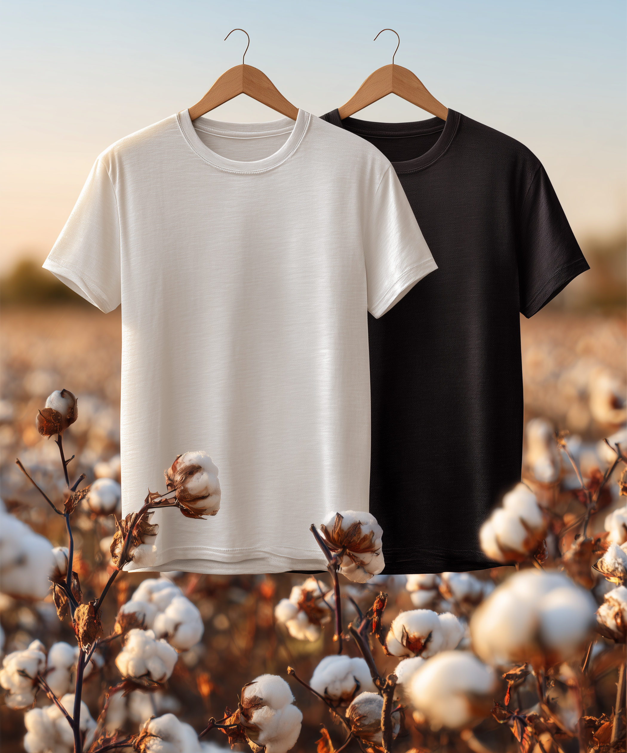 Black & White Slub Cotton T-Shirt Combo