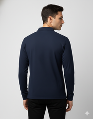 Solid Men's Full Sleeve Polo T-shirt