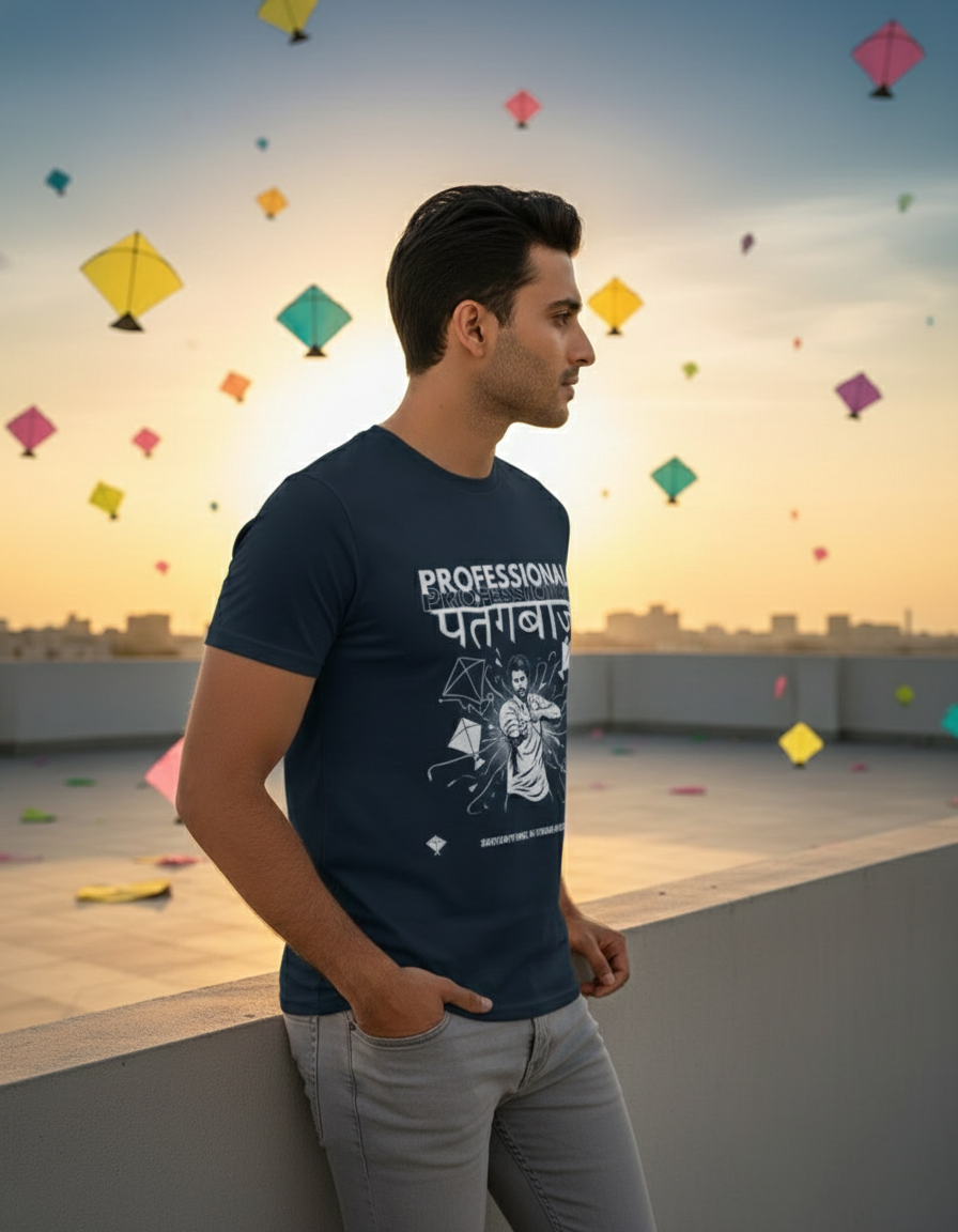 Professional Patangbaaz T-shirt - Navy