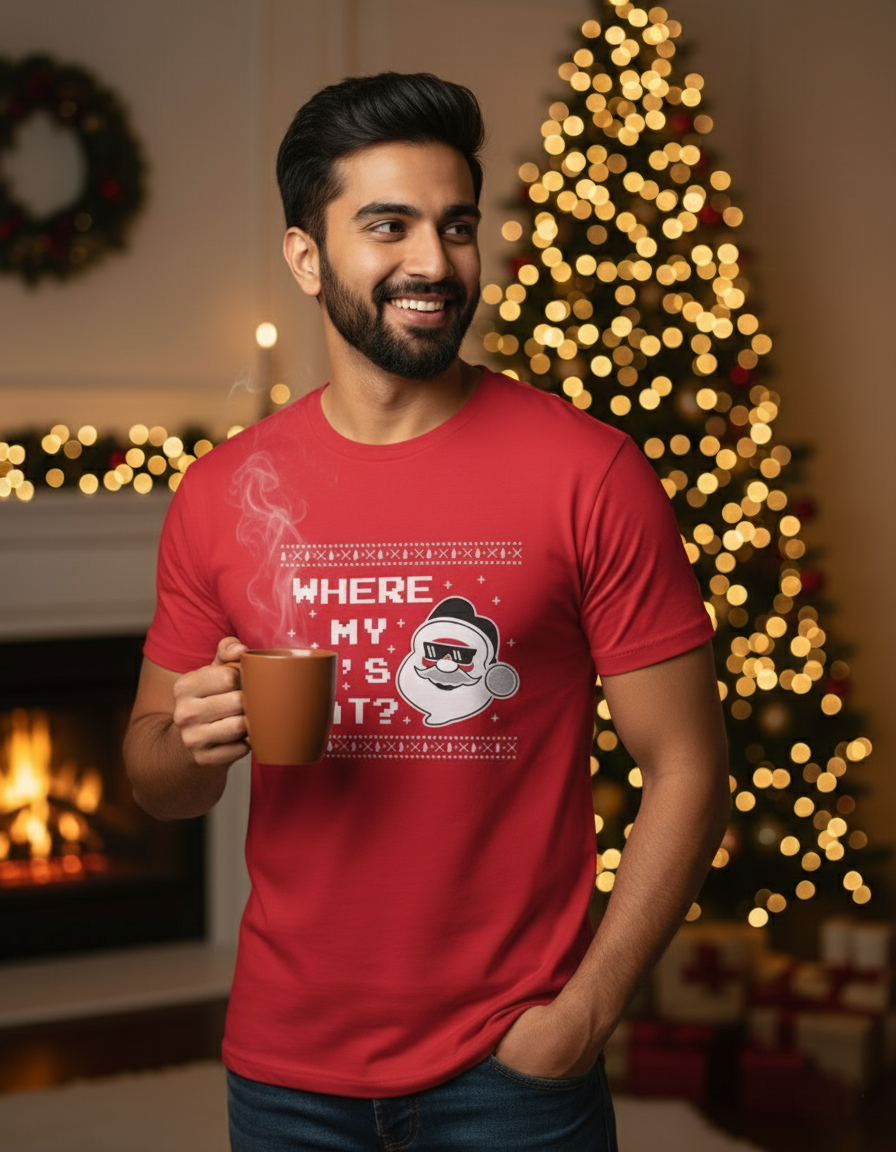 Where My HO’s Christmas T-shirt - Red
