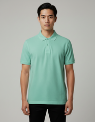 Solid Polo T-shirt for Men - Coral Green