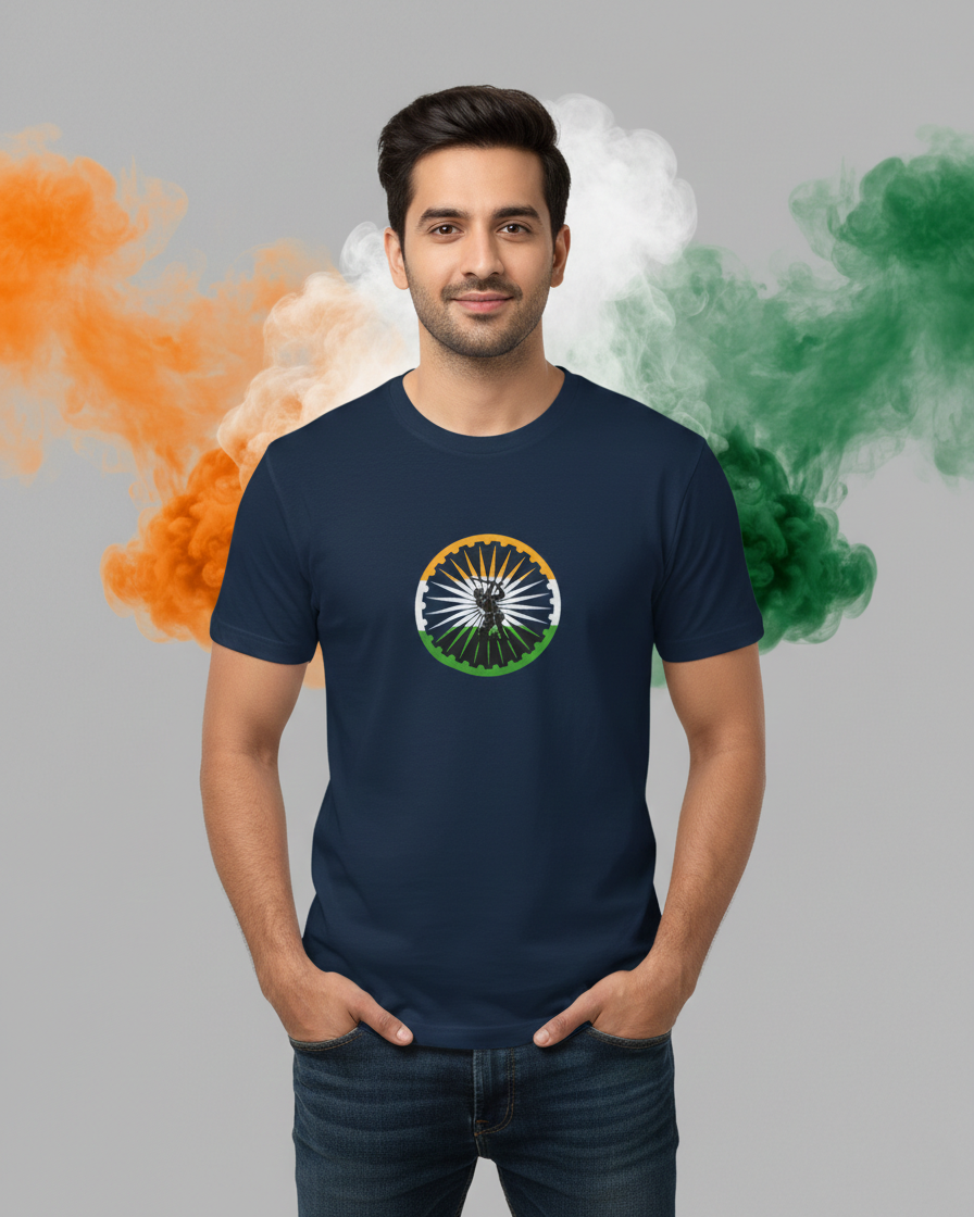 Flag Chakra T-shirt - Navy