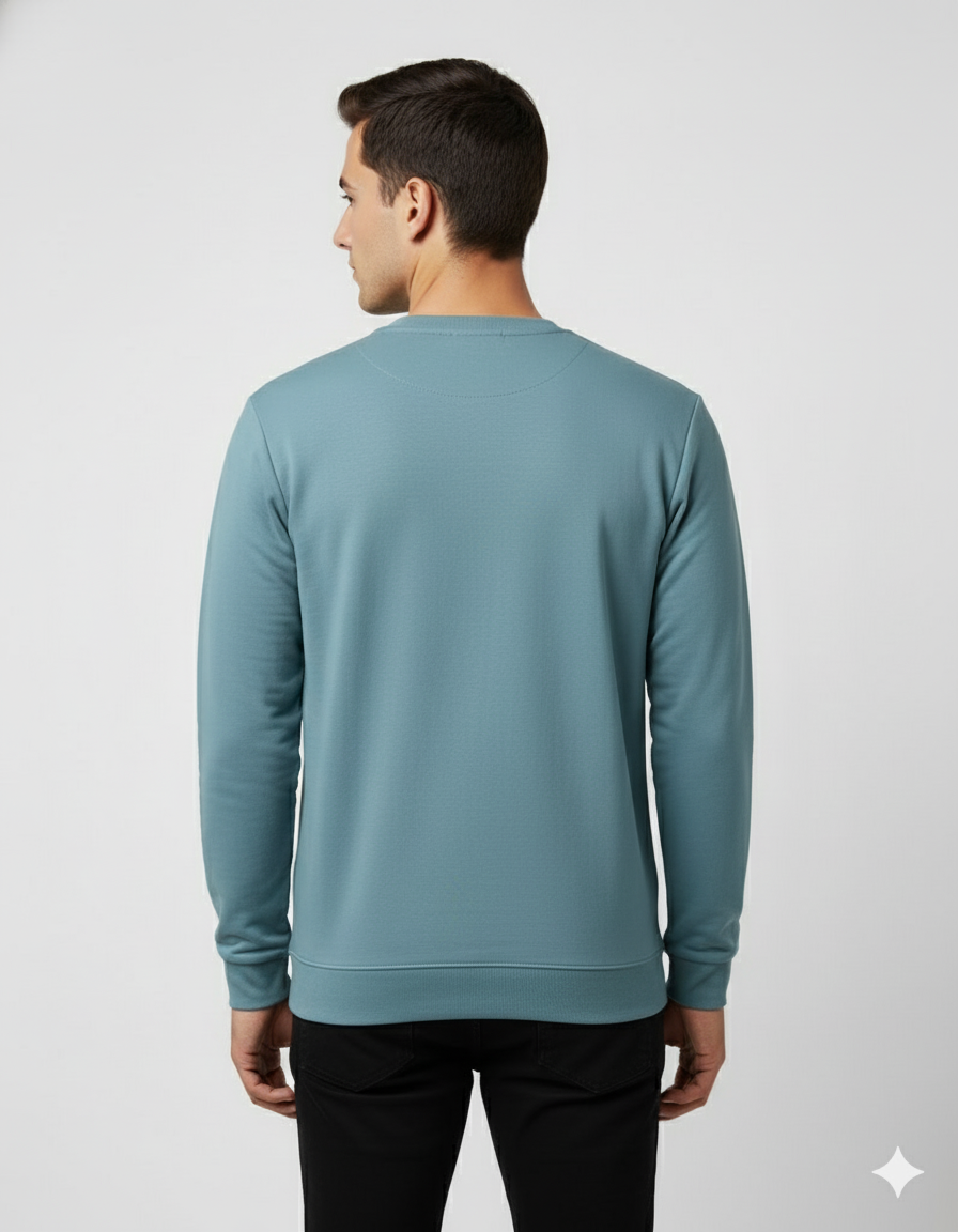 Teal Men's Full Sleeve T-shirt