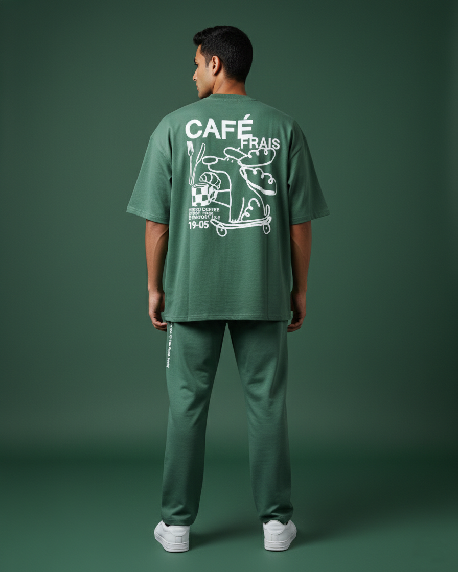 The 'Café Frais' Skater Graphic Co-ord Set