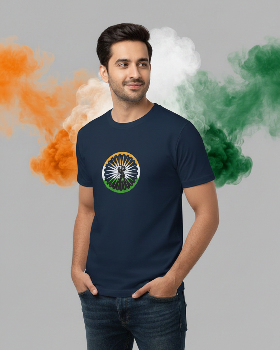 Flag Chakra T-shirt - Navy