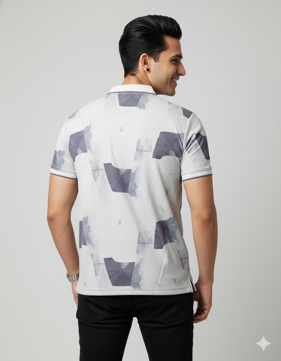 Minimal Abstract Polo T-shirt
