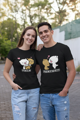 Perfect Pair Couple T-shirt in Black