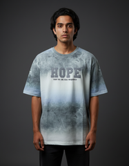Green Grey Gradient Oversized Fit T-Shirt