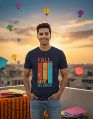 Fall Rise Fly Again T-shirt - Navy