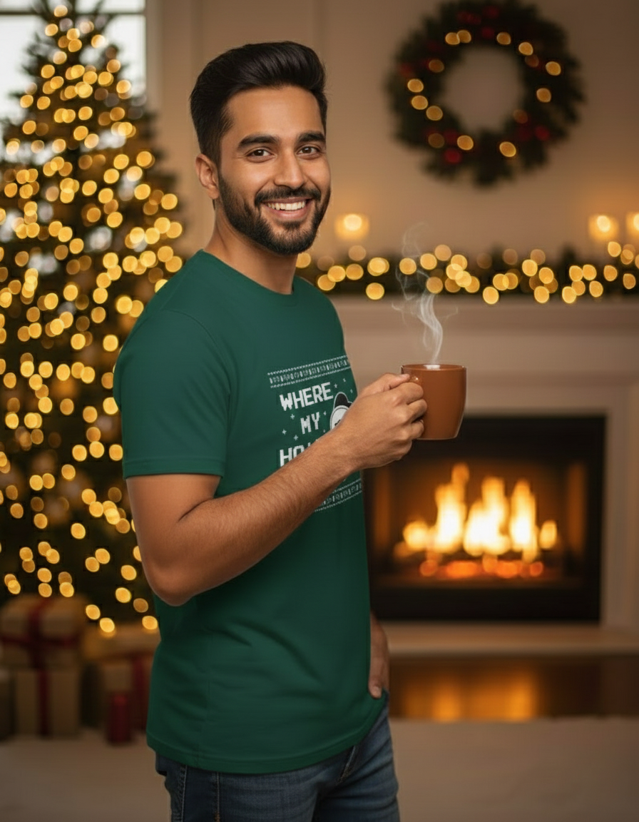 Where My HO’s Christmas T-shirt - Basil Green