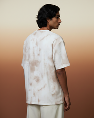 Earth Tone Textured Oversized Fit T-Shirt