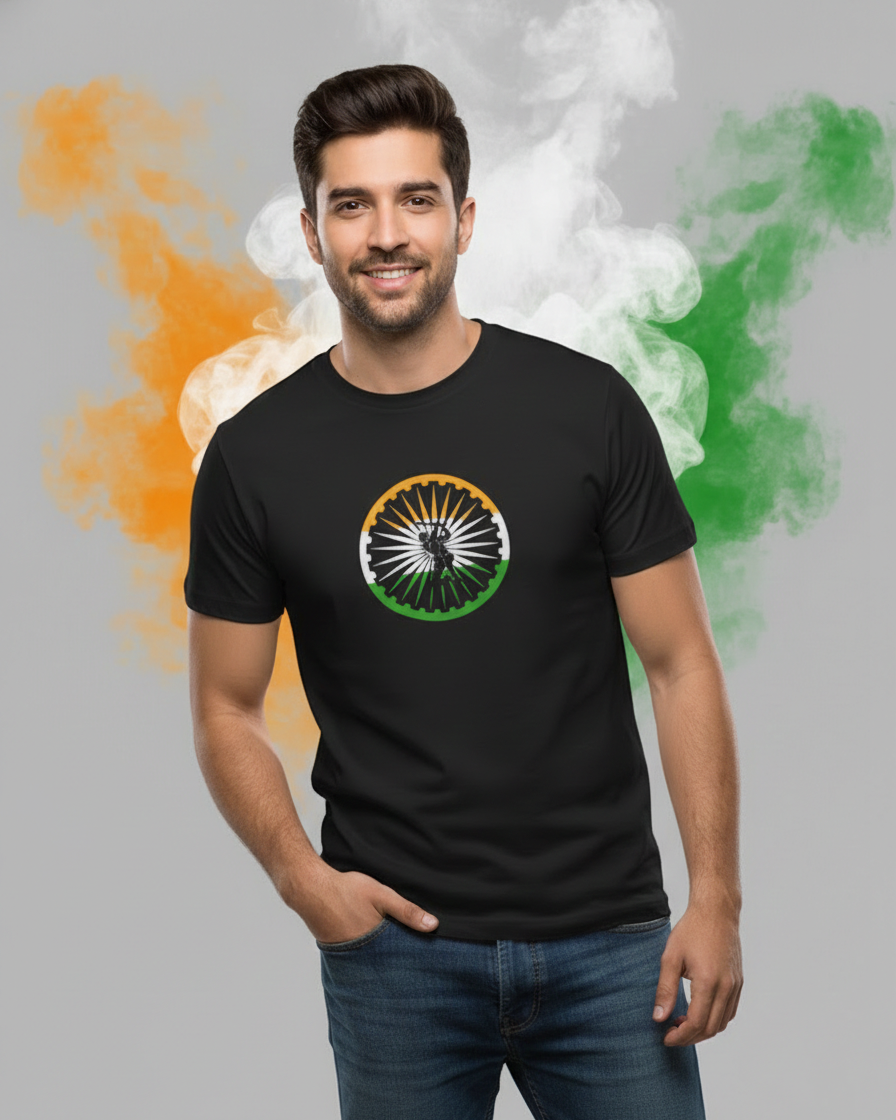 Flag Chakra T-shirt - Black