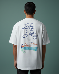 The 'Ship Without a Sail' Oversized T-Shirt in White