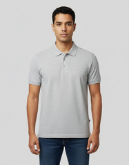 Solid Polo T-shirt for Men - Gray