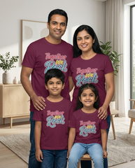 Together We Rock Family T-shirt in Wine