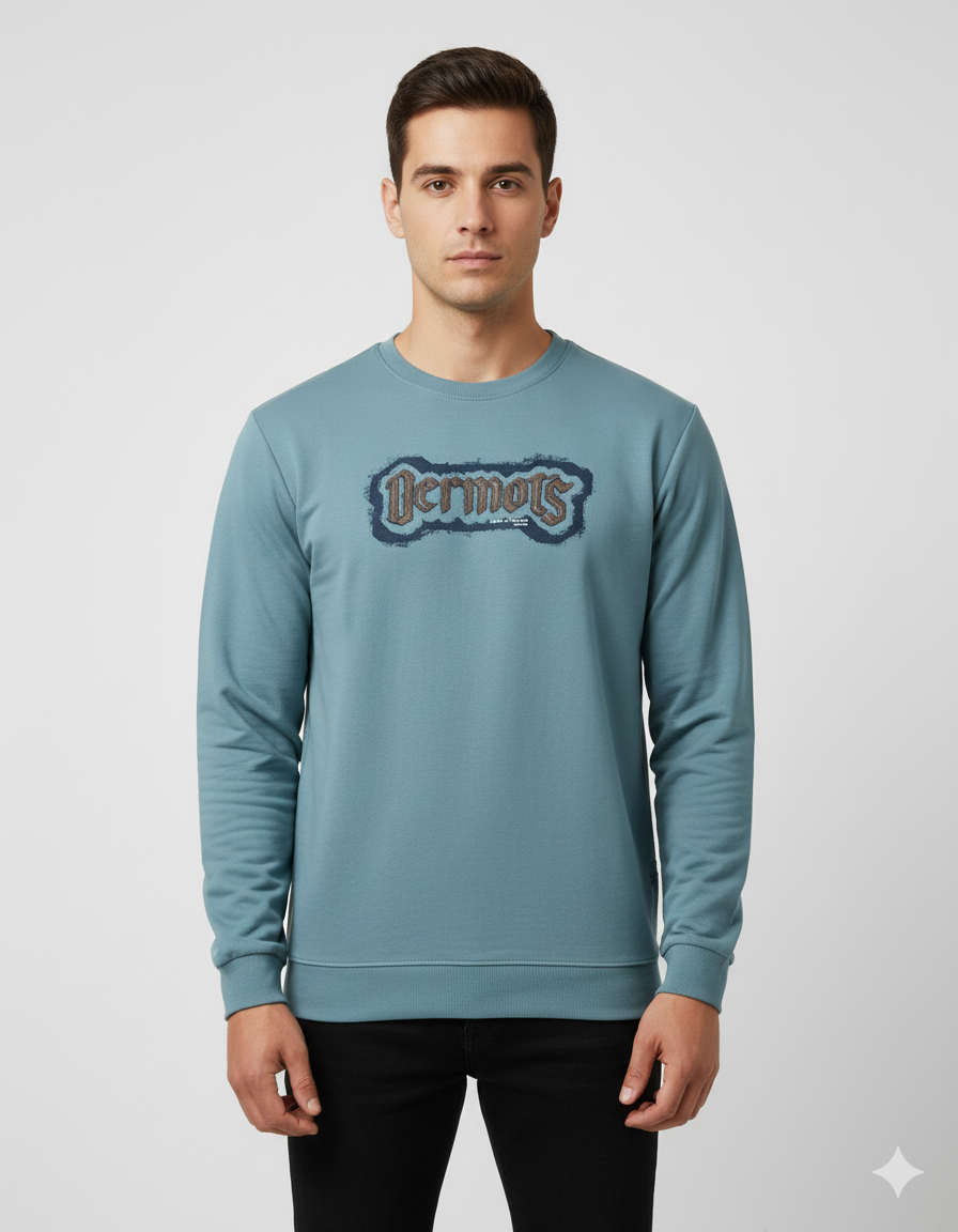 Teal Men's Full Sleeve T-shirt