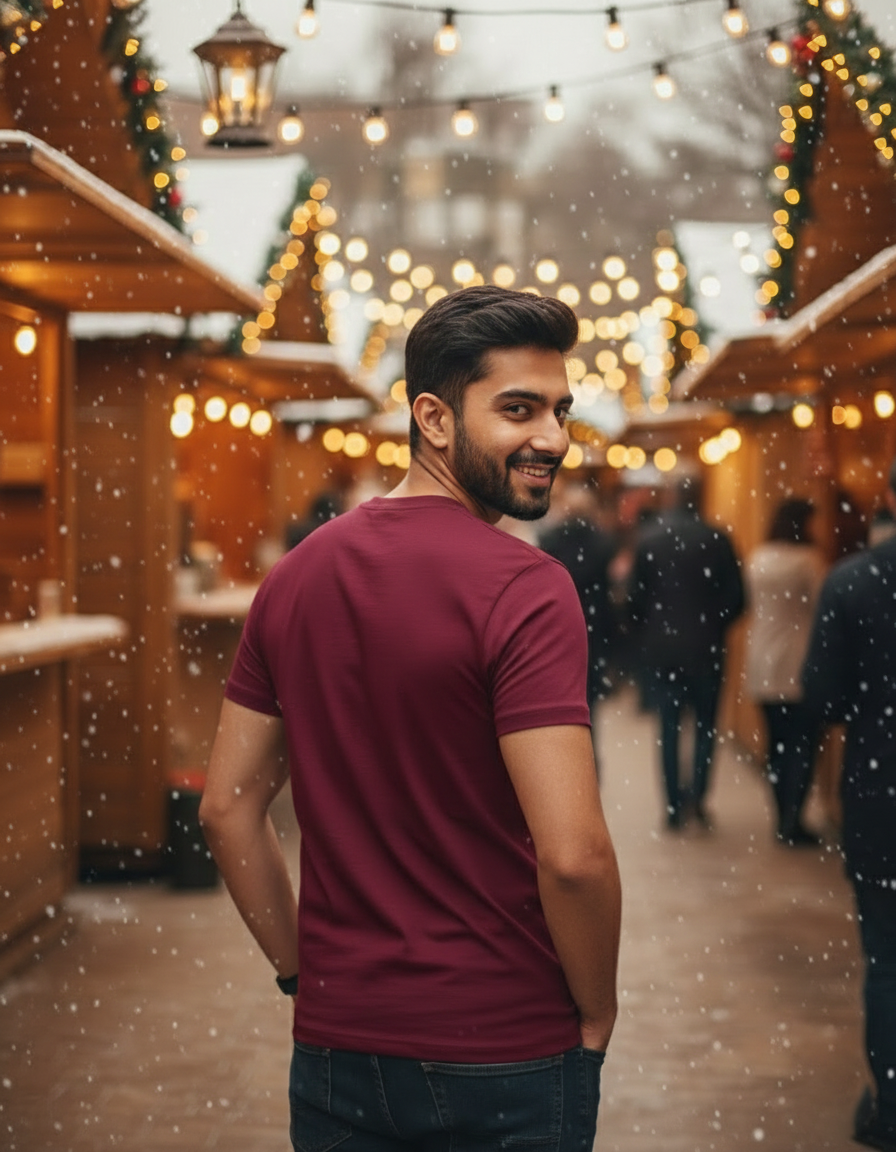 Dear Santa Christmas T-shirt - Wine