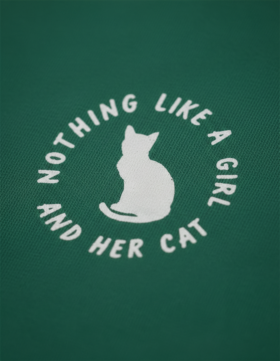 Girl With Cat T-shirt