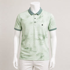 Men's Mint Green Tie-Dye Polo T-Shirt