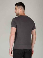 Dark Gray Half Sleeve Plain T-shirt