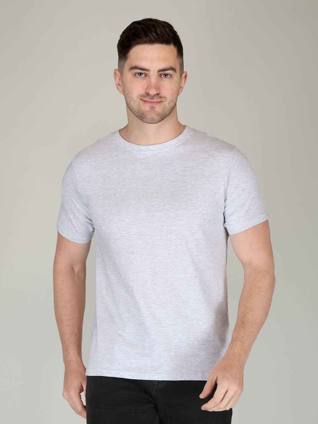 White Half Sleeve Plain T-shirt