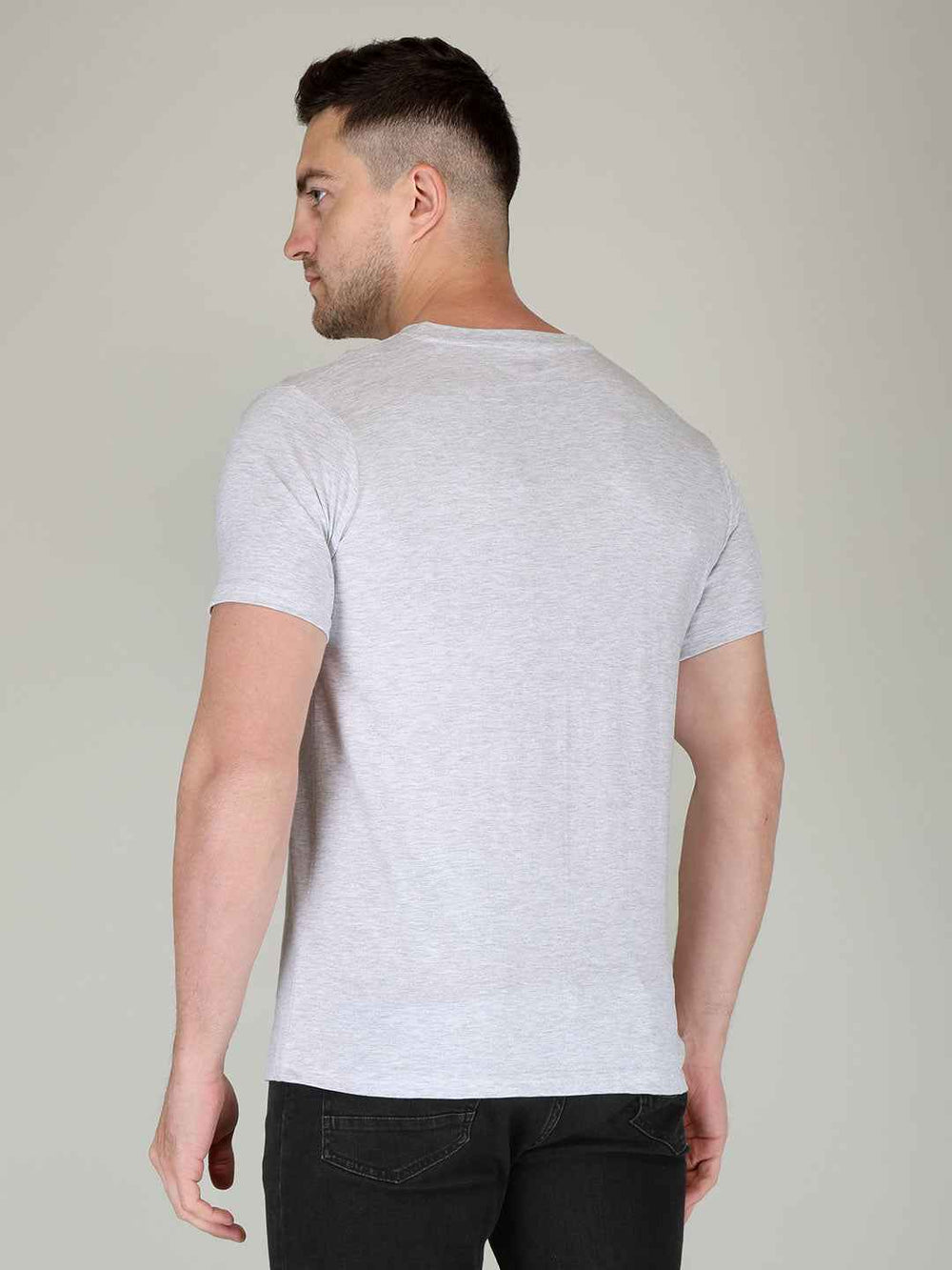 White Half Sleeve Plain T-shirt