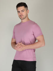 Orchid Purple Half Sleeve Plain T-shirt