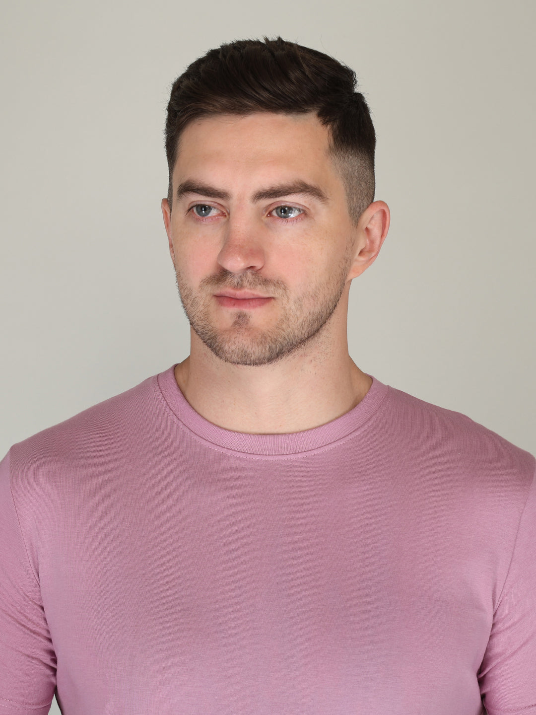 Orchid Purple Half Sleeve Plain T-shirt