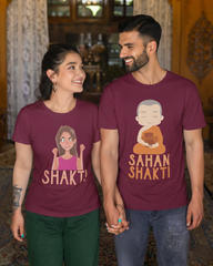 Sahan Shankti Matching Couple T-shirt - Wine