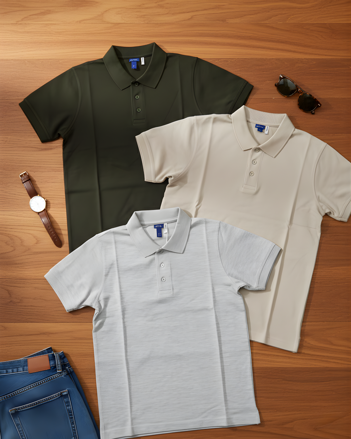 Subtle & Stylish Polo T-Shirts Combo of 3