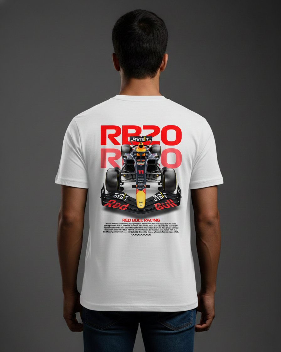 Track Warrior Motorsport Printed Tee in White