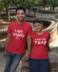 Trap & Trapped Matching Couple T-shirt - Red