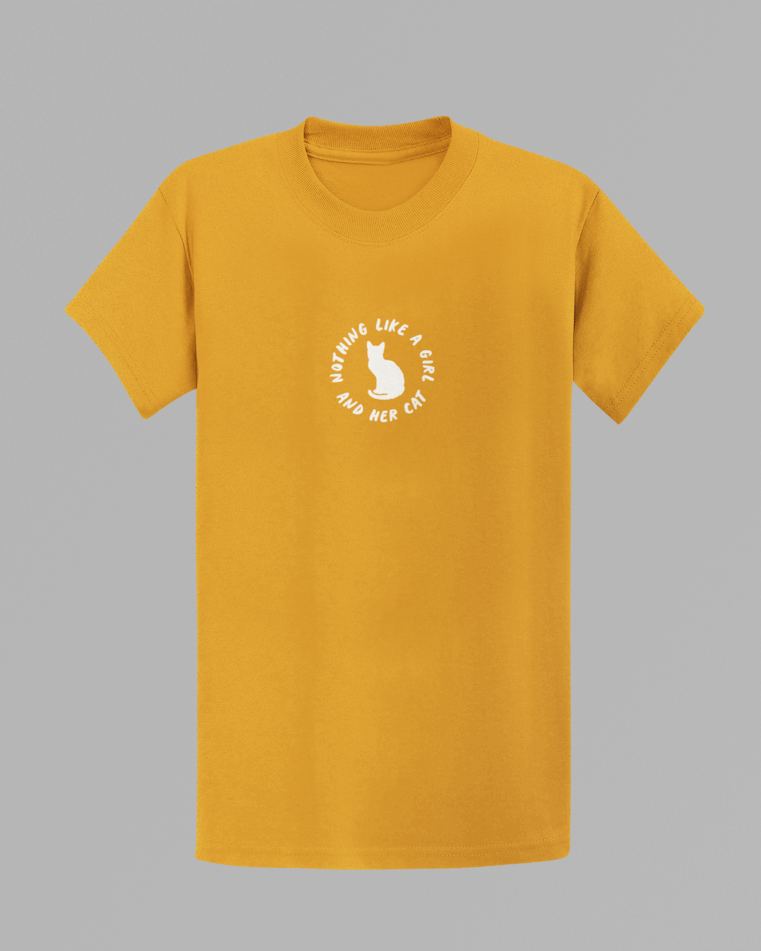 Girl With Cat T-shirt