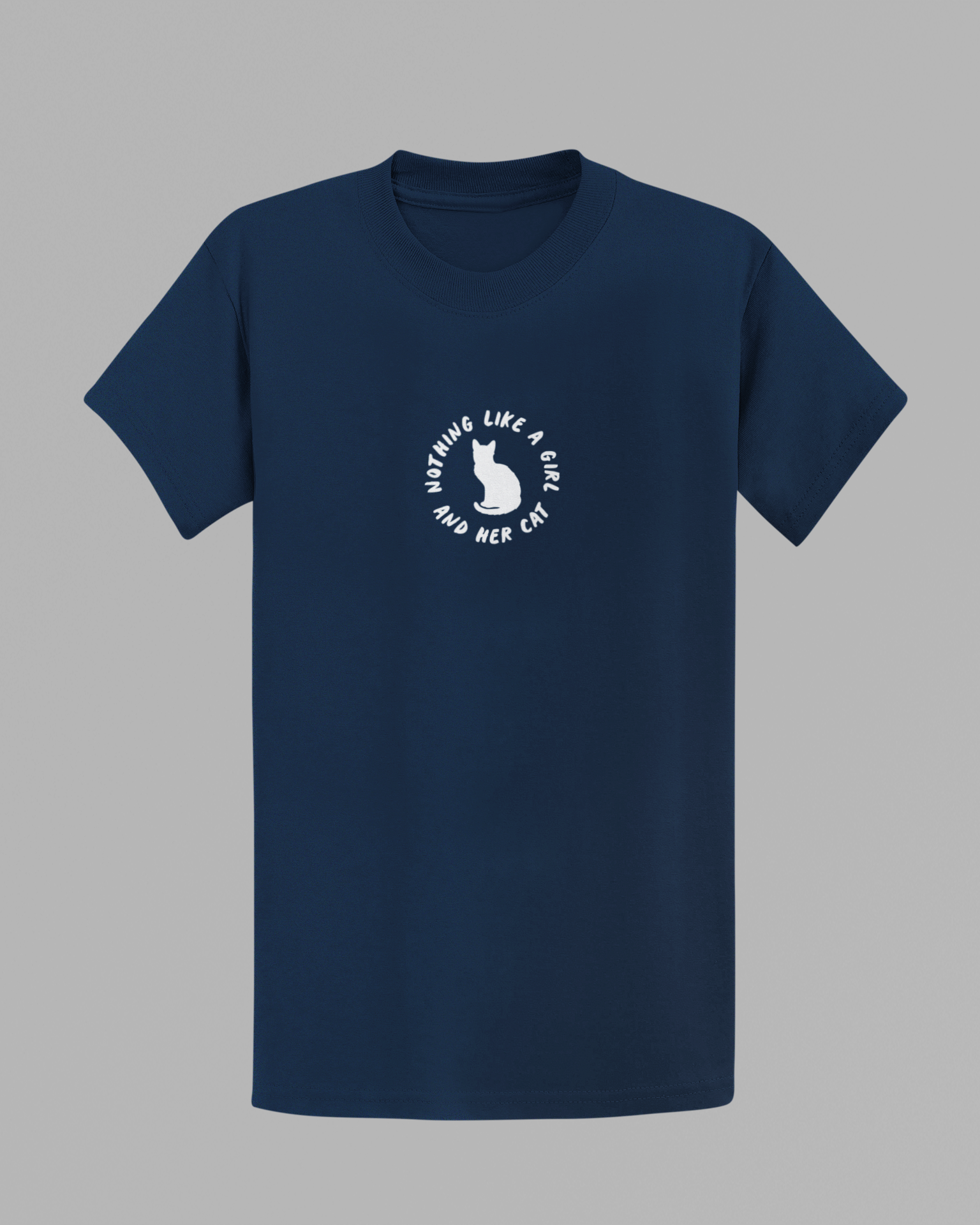 Girl With Cat T-shirt