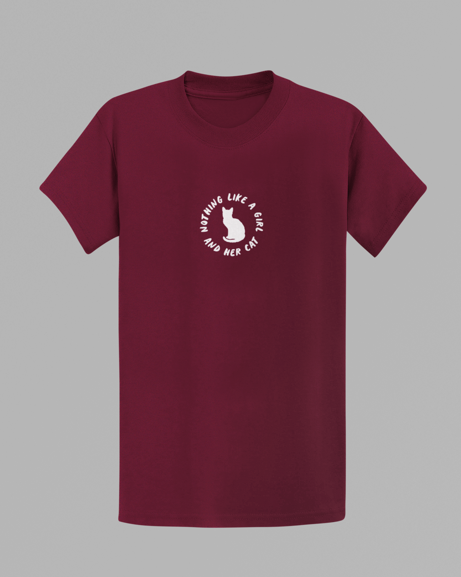 Girl With Cat T-shirt