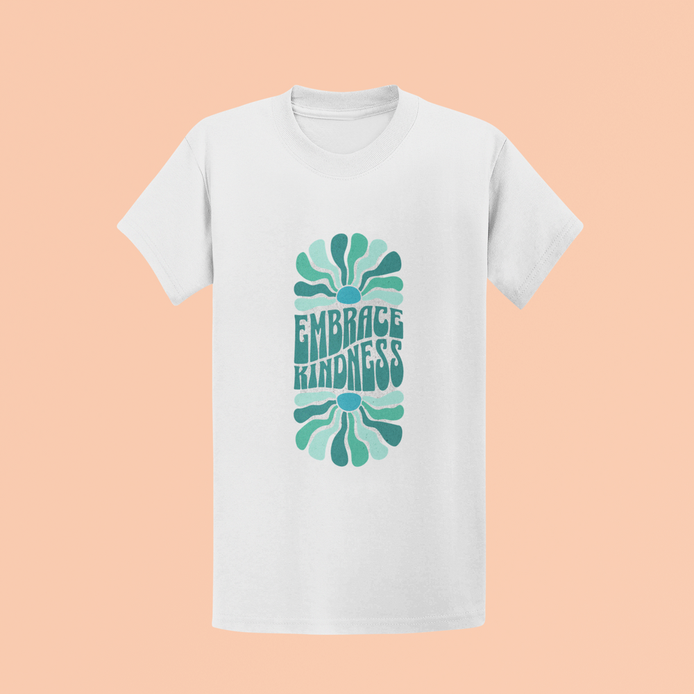 "Embrace Kindness" Floral Graphic Unisex T-Shirt