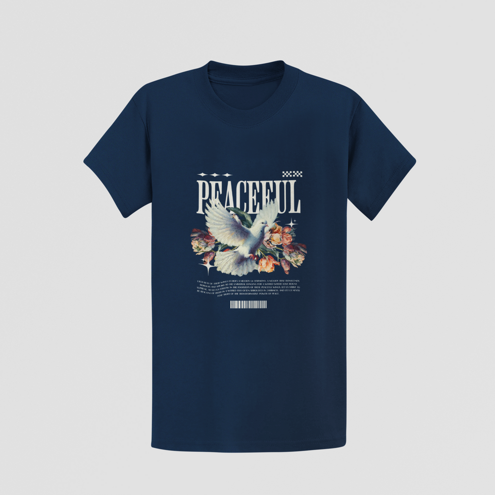 "Peaceful" Dove & Floral Unisex T-Shirt