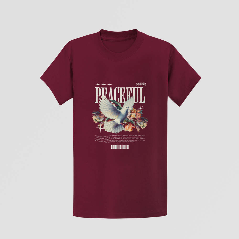 "Peaceful" Dove & Floral Unisex T-Shirt