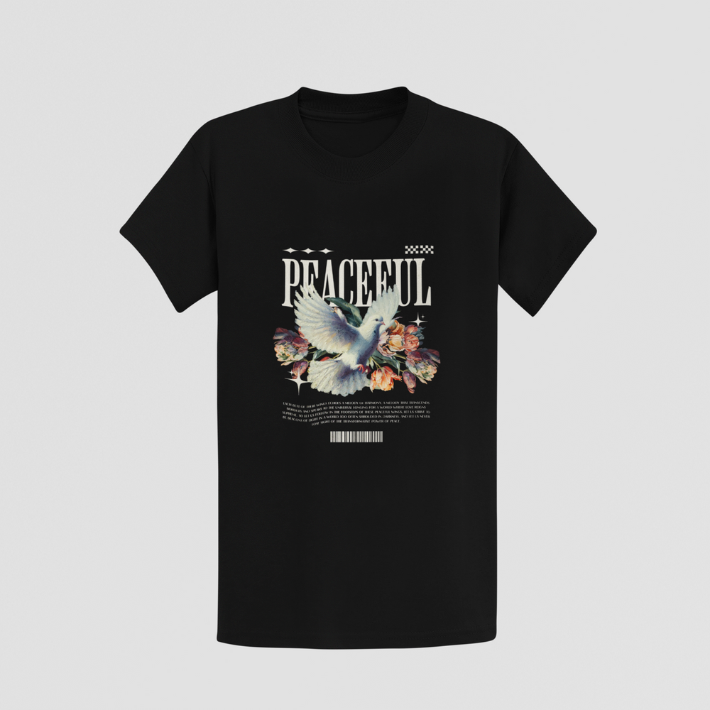 "Peaceful" Dove & Floral Unisex T-Shirt